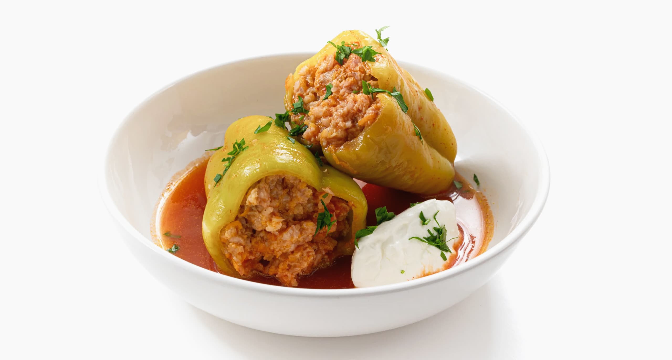 Перцы, фаршированные мясом и рисом, по-румынски