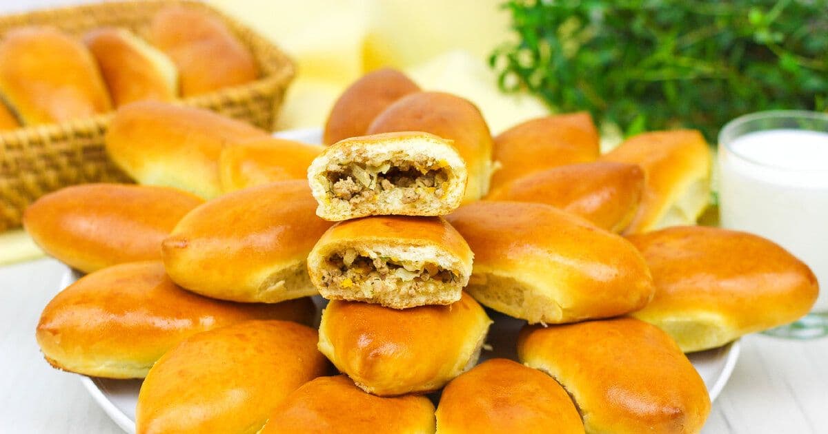 Эстонские пирожки пирукад с мясом и капустой