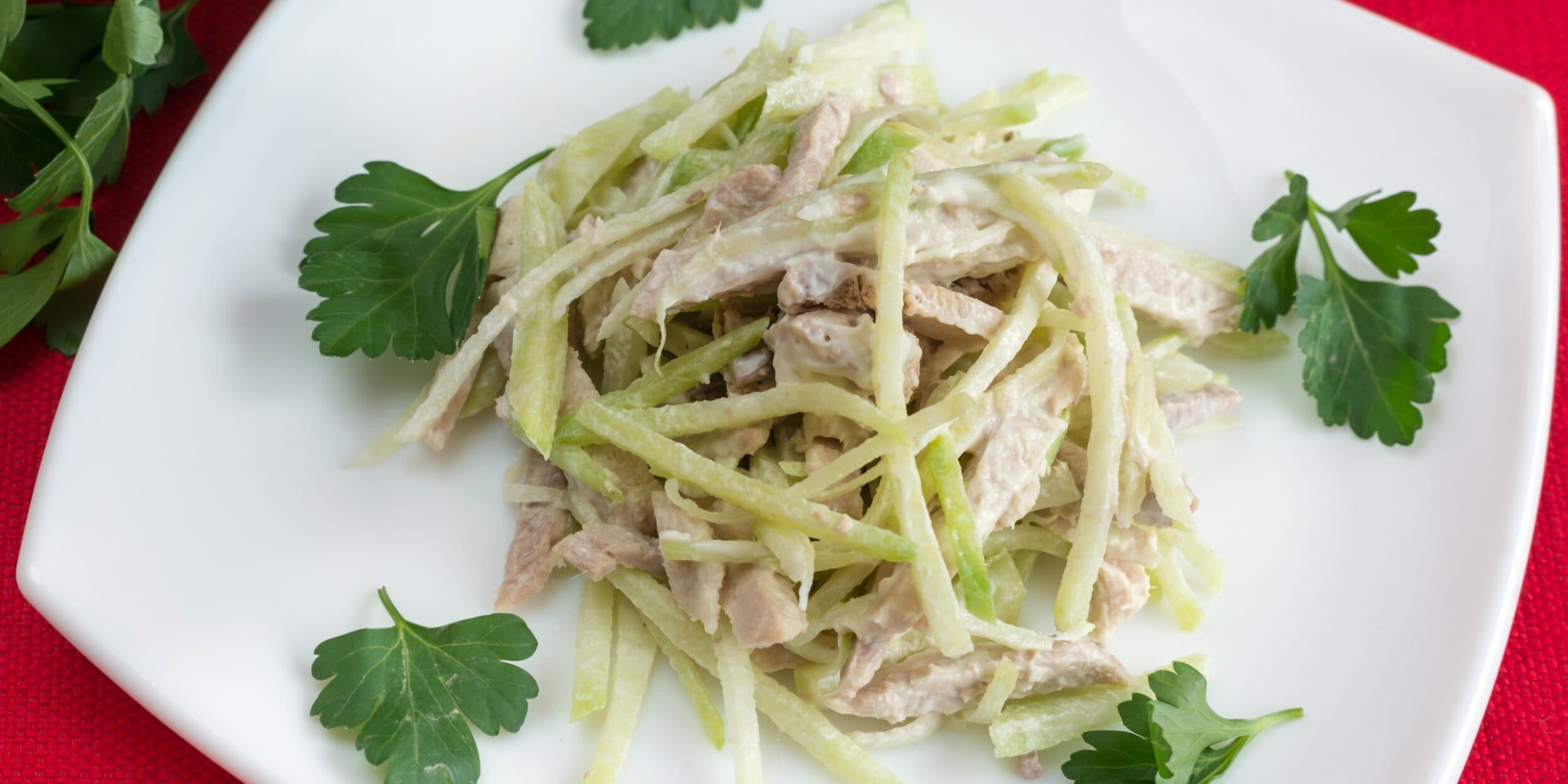 Салат из редьки с мясом по-казахски