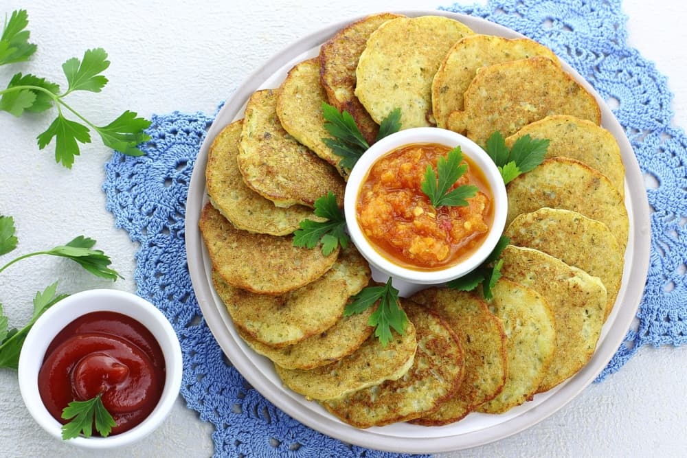 Жемайтские картофельные блины с мясной начинкой